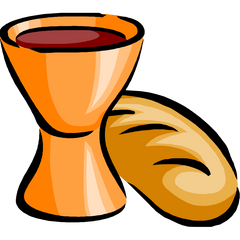 Bread and wine vector image